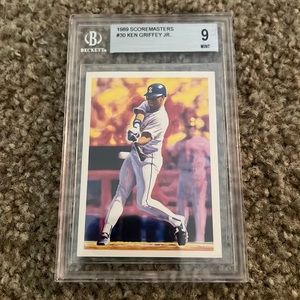 1989 Score Masters Ken Griffey Jr. RC BGS 9 Golden Knight signed